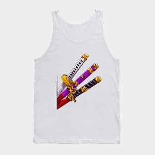 Three Katana style Tank Top